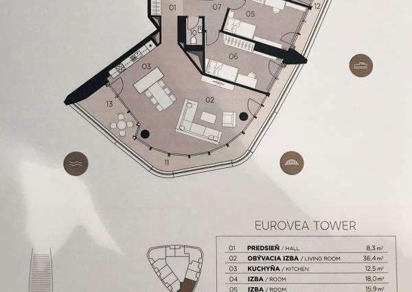 4-izb. byt v EUROVEA TOWER