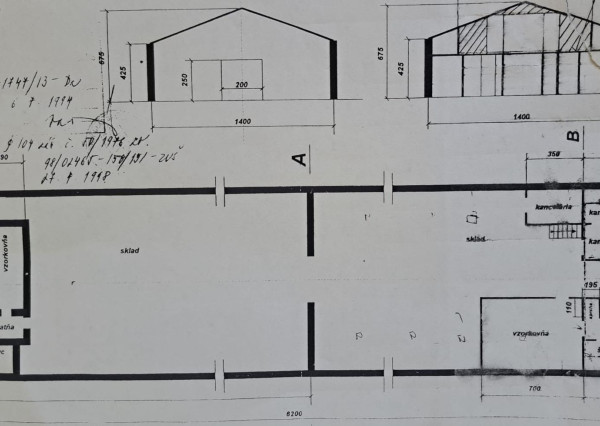 Predaj polovice objektu 500 m2 na KP/OP/sklad St. Vajnorská